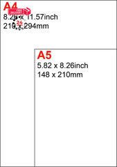 A5 Printer Paper – 100 Sheets, Premium Bright White Paper,