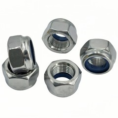 6Pcs M16x 1.5mm Nylon Insert Hex Lock Nuts 304 Stainless Steel LocknutsSilver…