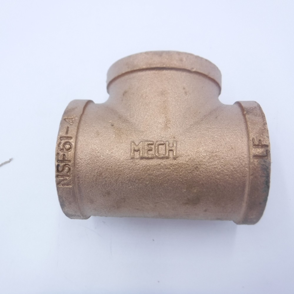 Mech 2″ Female NPT Lead Free Brass Tee Fitting