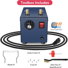 ROMECH 160W Adjustable Electric Rope Cutter, Hot Knife Thermal Blade, Bench Moun