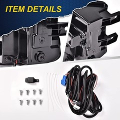 LED Bumper Fog Lights for 1500 Models 2016-2018 with Switch Smoky Lens