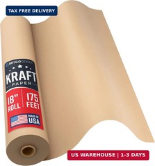 Bryco Goods Jumbo Kraft Paper Roll – Brown – 18″ x 2100″ (175′) – USA Made – Sui