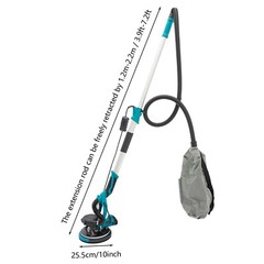 Dustless Electric Ceiling Wall Sander Variable Drywall Sanding Machine 800-1800R