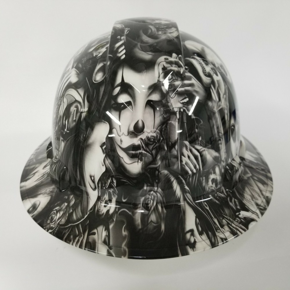 NEW FULL BRIM Hard Hat custom hydro dipped DAY OF DEAD GIRLS TATTOO STYLE