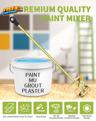 Paint Mixer for Drill Paint Stirring Drill Attachment for 1-5 Gallon Bucket Zinc
