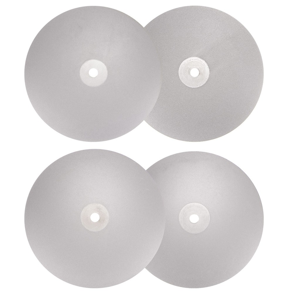 Diamond Flat Lap Disc Set 6″x1/2″ Arbor 600/1200/2000/3000 Grit Grinding Wheel