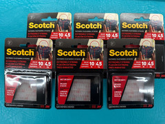 6 Packs Scotch Fastener 3M Indoor Outdoor Heavy Duty Hook & Loop Stick On 24 pc