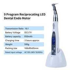 Dental Wireless LED 16:1 Endo Motor Root Canal Treatment / Contra Angle Head