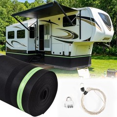 RV Skirting, Easy Installation 360-Degree Mobile Home Skirting 65.6ft x 2.6ft