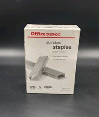 Office Depot ¼ (6cm) Standard Staples – 5 Pack – 25,000 total
