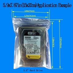Moisture Resistant 100pcs Antistatic Resealable Bags for Electronics Protection