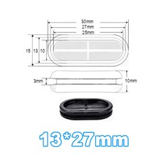 Oval Rubber Grommet Closed Blind Plug Bung Bungs For Wiring Cable Protect Black