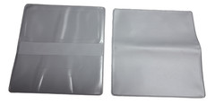 1 Gray Vinyl Checkbook Cover Standard Top Stub 6- 1/4″ x 3-3/8″ New