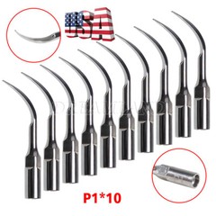 10 X Puntas de escalador ultrasónico dental P1 Fit EMS Cavitron pieza de mano