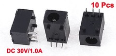 uxcell 10pcs 3.5mm Dia PCB DC Power Jacks Sockets Charge Ports