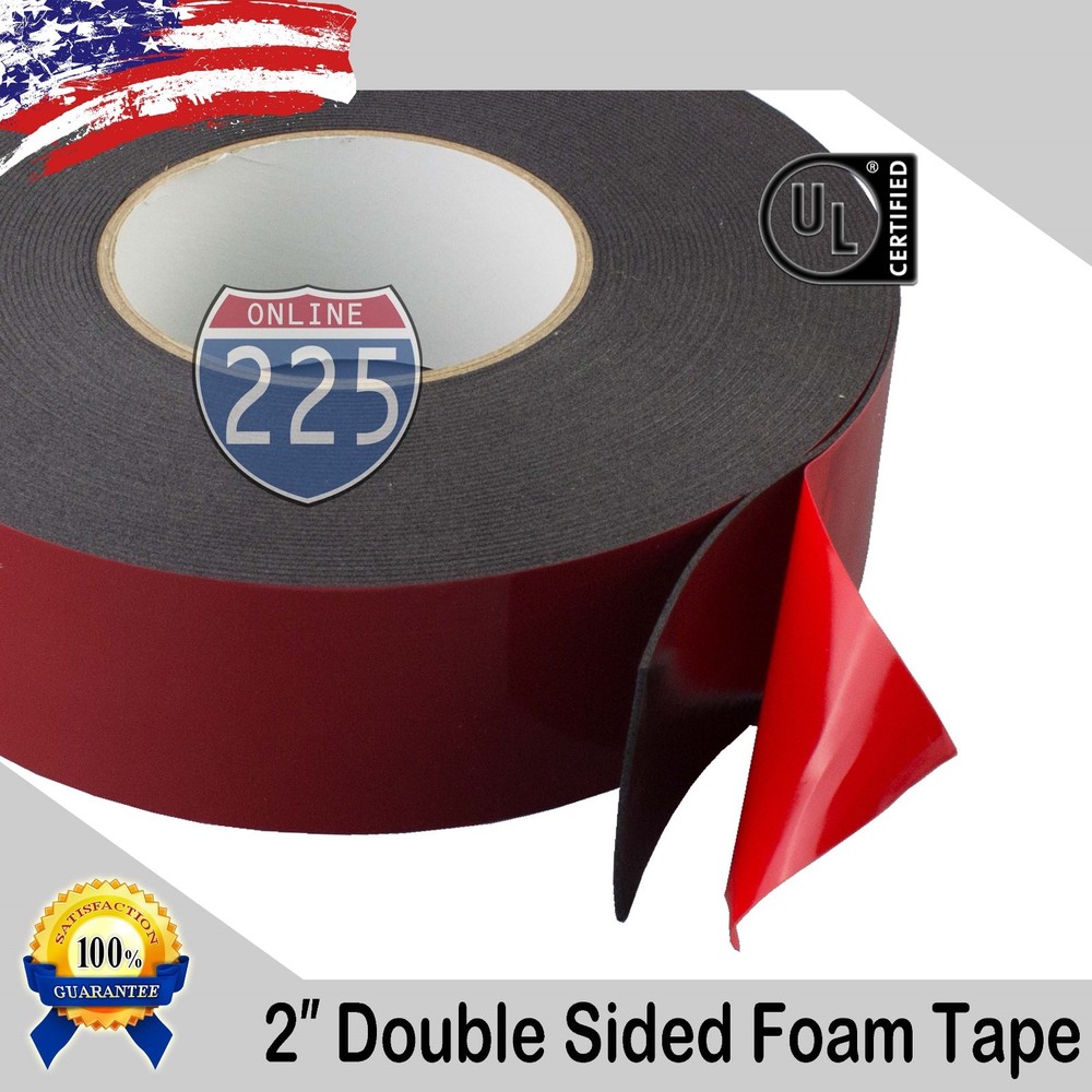 2″ Wide Double Sided acrylic Foam High Strength Adhesive Tape 60 Foot Roll USA