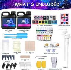 Complete 82oz Epoxy Resin Kit: 15 Mica Colors & Perfect Casting for Artisans