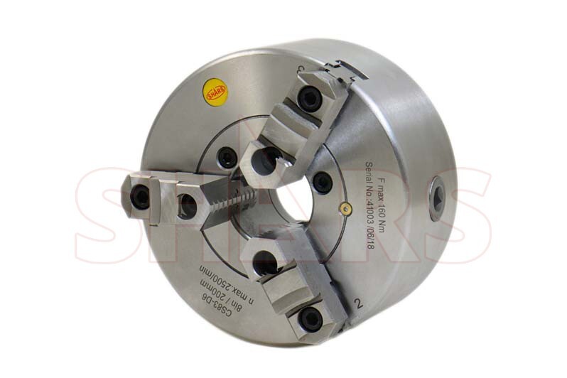 Shars CS83-D6 8″ 3 Jaw D1-6 Cast Steel Self Centering Scroll Lathe Chuck NEW R[