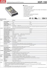 MEAN WELL HDP-190 2.8V 3.8V 0~22A 0~40A 192W Dual Output with PFC Function NEW