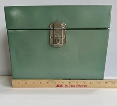 Vtg. Hamilton Skotch Porta File Metal Portable Storage Case 10.25″ x 12.5