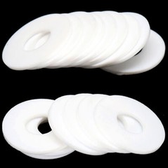 PTFE Round Flat Shim Washers ID 3-160mm x Thick 1.25mm Flange Sealing Gasket