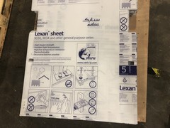 Sabic Innovative Plastics Lexan Polycarbonate Sheet 47″ x 27″ x 1/8″ – Cut Outs