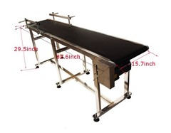 Flat Belt Conveyor 210cm Length x 40cm Width for Assembly Lines & Packaging