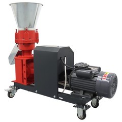 220V Farm Animal Feed Pellet Mill Machine 8MM Feed Pelletizer with 4 Head Roller