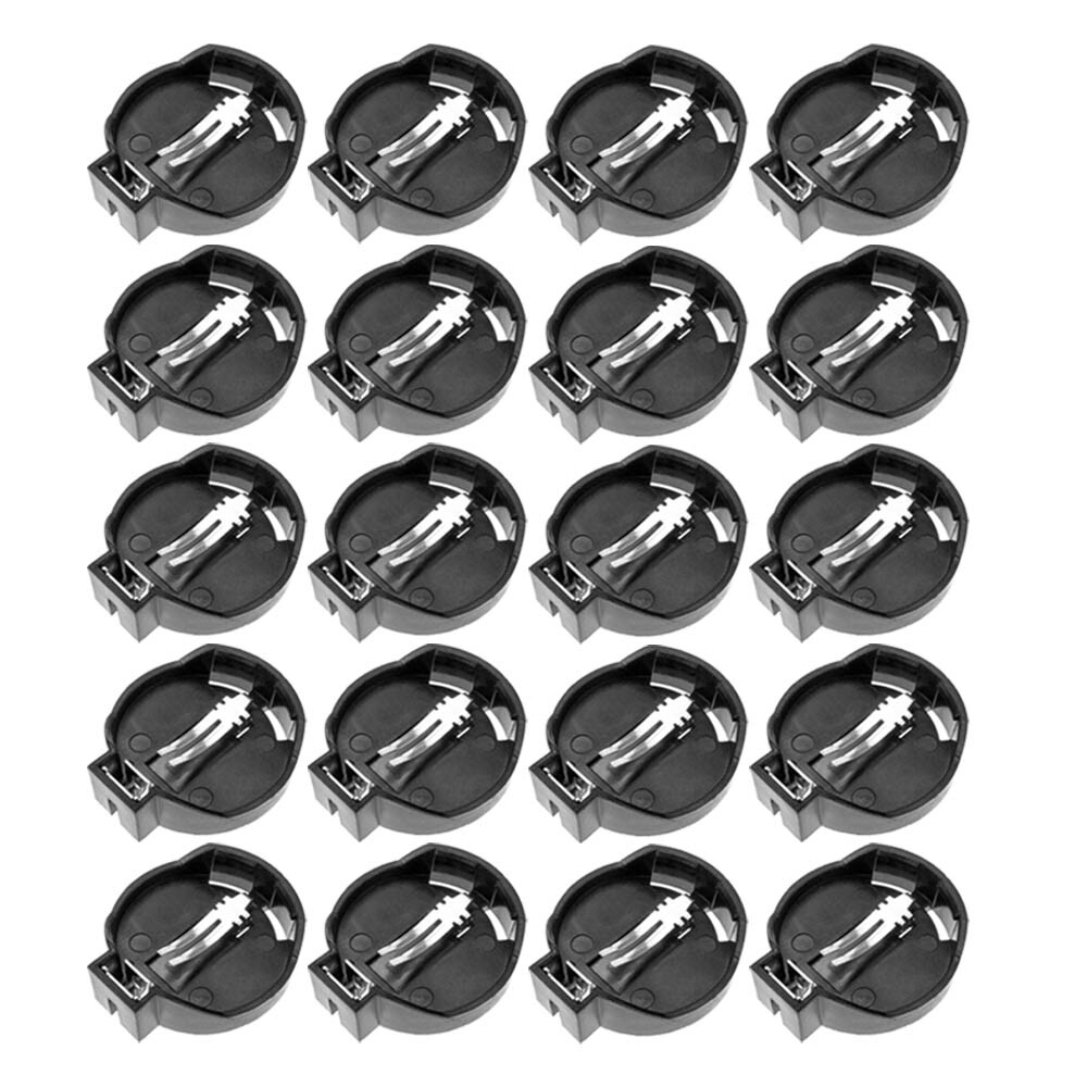 20Pcs/set Black Button Coin Cell Battery Socket Holder Case CR2025 CR2032 USA