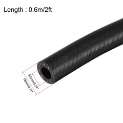 3/8″ ID Fuel Line Hose 2ft Black Rubber Oil Hose Tubing for Fuel System