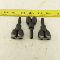 5/16″ Male Stem x 5/16″ Push To Connect Tube Nylon Wye Y Fittings Lot Of 3