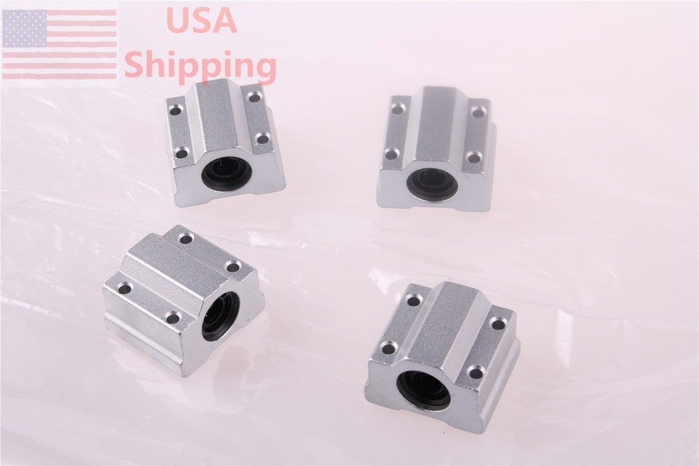 New SC12UU 4pcs SCS12UU 12mm Metal Linear Motion Ball Bearing for CNC