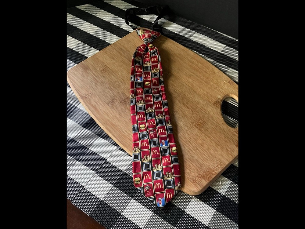 McDonald’s Necktie Gold Blue Red Brown Ascot Tie Scarf, Barco Uniform Accessori