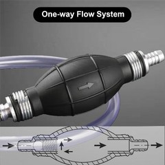 6mm 1/4″ Hand Fuel Pump, Primer Bulb Rubber Fuel Pump, Transfer V Size: 1/4 in