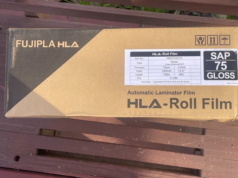 FujiPla HLA & ALM HAR753215 Laminating Film Rolls 3 mil Gloss 12.6″X492′ 2 Rolls