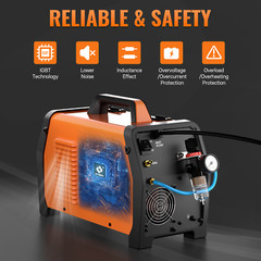 Compact 6in1 Aluminium Welder 200A Gas Gasless MIG Stick TIG Spot Cut Equipment