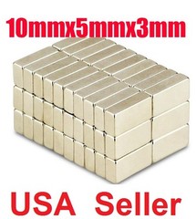 Lot of 100 50 10 x 5 x 3mm block rare earth neodymium super strong magnets N50