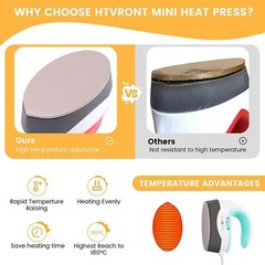 Mini Heat Press Machine,Small Heat Press Portable Iron Press Machine for T Shirt