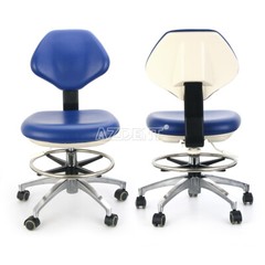 Dental Medical Doctor Assistant Stool Mobile Chair PU Leather Adjustable Height