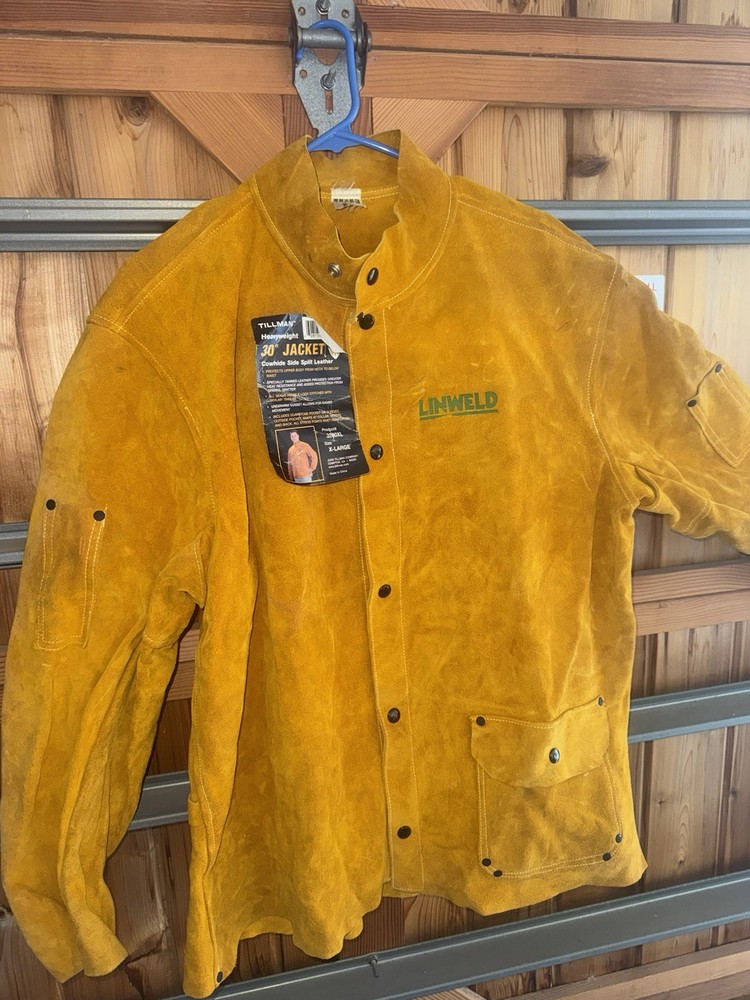 Tillman 3280XL Heavyweight Leather Welding Jacket XL 30” Cowhide Linweld New