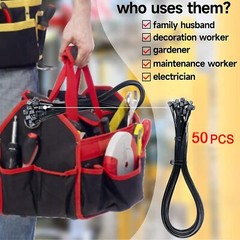 18 Inch Black Zip Ties Heavy Duty 50 Pack 250 Lbs Ultra Exclusive Strong Plastic