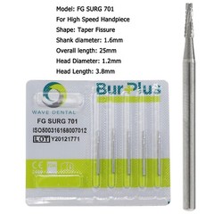 Wave Dental Surgical Carbide Burs Round 557 557L 702 4 6 Long High Speed FG 25mm