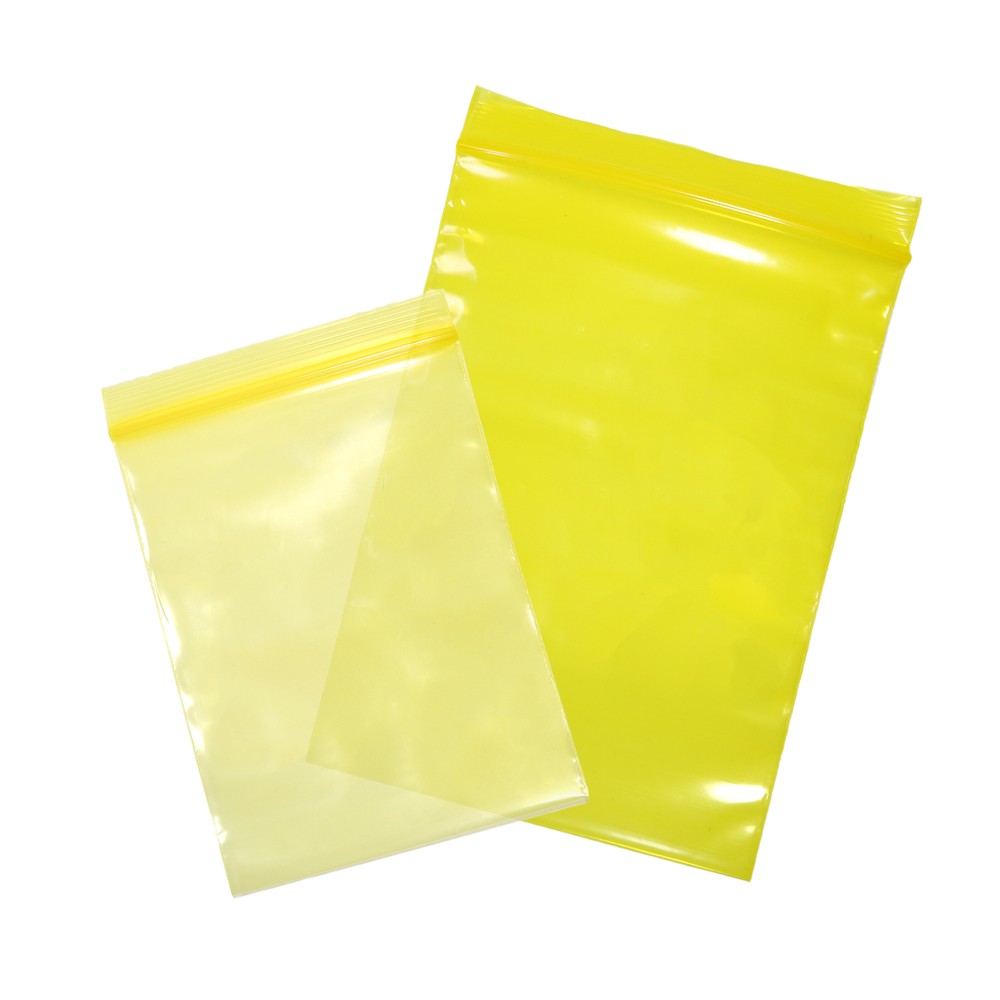 New Flat Yellow Plastic QuickQlick™ Bag Pouches Different QTY and Sizes