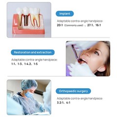 Dental Implant System Surgical Brushless Motor & 20:1 LED Contra Angle Handpiece