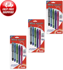 3 PACK Pentel RSVP Mini Ballpoint Pen, (1.0mm) Medium Line, Assorted Ink