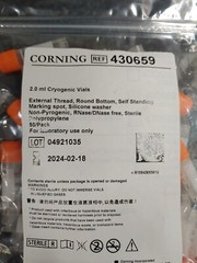 Lot of 2 100pcs Total CORNING 430659 2.0mL Cryogenic Vial 50/Pack