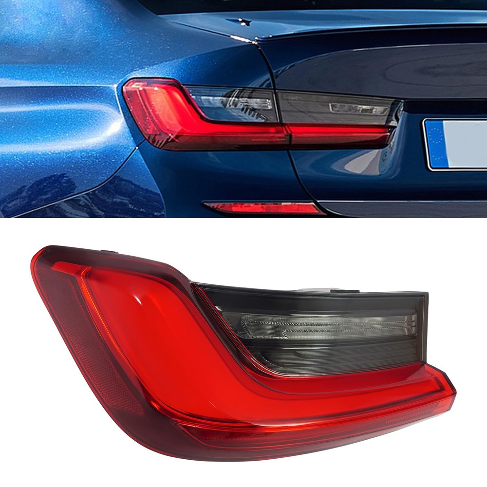 LED Tail Lights Direct Replacement Smoked Black Red Clear Lens Left Driver Side