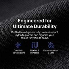 Split Braided Cable Sleeve Nylon Self Wrap Wire Loom Cord Management Protector