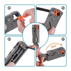 Coax Cable Crimper Kit Tool for RG6 RG59, Coaxial Compression Tool Kit with 1…