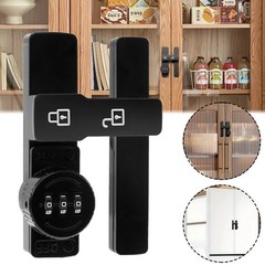 Flip Latch Lock With Combination 180° Swinging Door Lock No-drill AJ0N